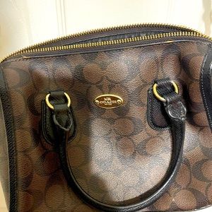 Coach Rowan Satchel in signature canvas.  Gently used Excellent condition.